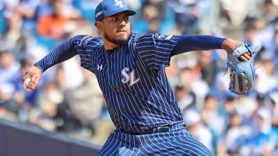 레예스 7이닝 퍼펙트…프로야구 삼성, 한화에 10-0 대승