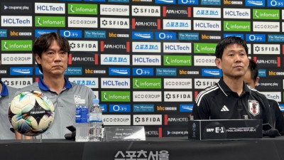 한일 최초 사령탑 대담, 홍명보 “과거 경험과 미래 예측하는 좋은 시간”…모리야스 “아시아 이끄는 라이벌로 서로 성장”[SS현장]