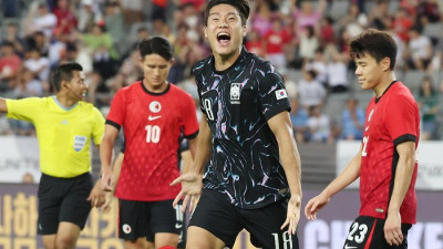 선발 ‘전원’ 교체+‘강상윤·이호재 데뷔골’ 홍명보호, 홍콩 2-0 제압했지만…두 줄 수비에 고전, 내용은 만족스럽지 않았다[현장리뷰]