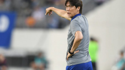 [포토] 홍명보 감독 ‘경기 안풀리네’