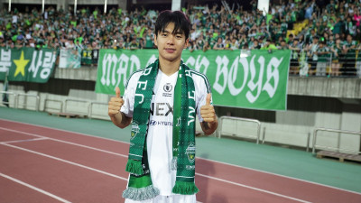 '최고 히트' 전북 전진우, 예비 유럽파 경연장서 눈도장 찍을까