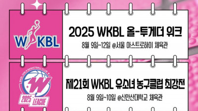 ‘올 투게더 위크+클럽 최강전+국제대회’ WKBL의 8월은 ‘유소녀’와 함께