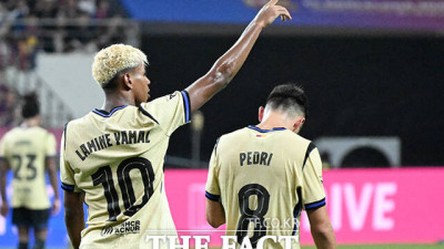 '멀티골 야말' 7대3 스페인 클래스 보여준 바르셀로나 [TF사진관]