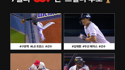 ‘월간 CGV 씬-스틸러상’ 7월 수상자 후보… LG 구본혁·두산 김재환·KIA 오선우·KT 로하스