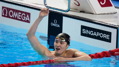 銅 1개 그친 한국… 김우민 진가 재확인 성과