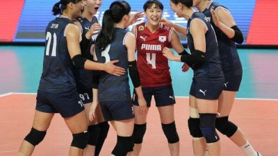 여자 배구대표팀, 스웨덴에 1-3 역전패로 ‘3연패’