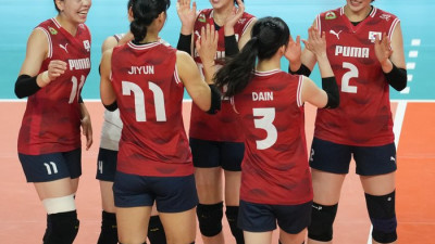 3연패 뒤 한일전서 첫 승…한국, 주전 빠진 일본 상대로 풀세트 접전 승리