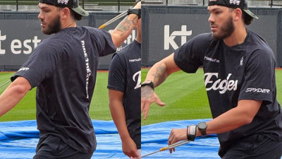 ‘비’도 막을 수 없는 폰세의 ‘열정’…‘우천 취소’ 한화도 반갑다! 달감독 역시 “오히려 좋아, 내일 선발 폰세 그대로”[SS수원in]