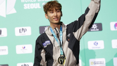이도현, 한국 클라이밍 역사 새로 썼다… IFSC 서울 스포츠클라이밍 세계선수권대회 리드서 사상 첫 金