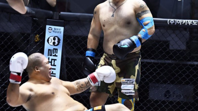 ‘무쇠주먹’ 금광산, 허재혁을 한방으로 KO시켜