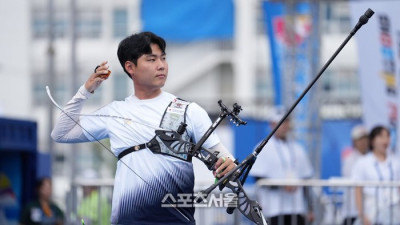 [포토]정몽구배 양궁 우승 노리는 이우석
