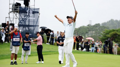 막판 ‘버디쇼 폭발’ 옥태훈, KPGA 경북오픈 초대 챔피언 등극…‘제네시스·상금·다승 1위’ [SS현장]
