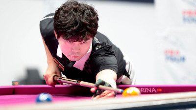 ‘우승 이끈 뱅크샷 4방’  김태융, 풀세트 끝 드림투어 2차전 정상 올라