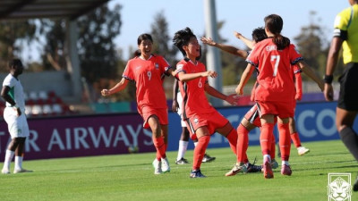 ‘장예윤 동점골’ U-17 여자 축구대표팀, 월드컵 첫 경기 코트디부아르와 무승부