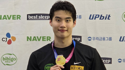 ‘한국新 3개·金 4’ 수영 황선우 전국체전 MVP