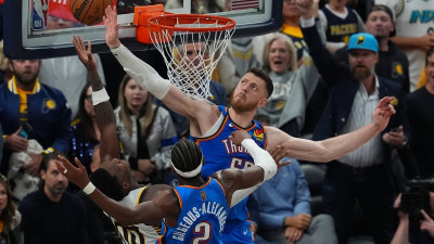 NBA 파이널 2연패 후보 맞아? 오클라호마시티, 개막 후 2경기 연속 2차 연장 혈투..55점 퍼부은  SGA 앞세워 인디애나에 신승