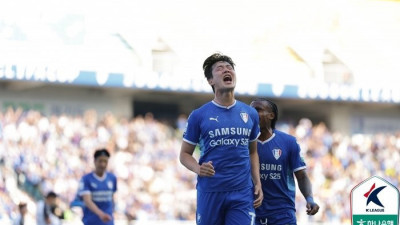 승리 못 지킨 수원, 전남과 2-2 무승부…선두 인천과 7점차