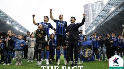 '생존왕' 인천, 2부 강등 1년 만에 1부 '감격'...윤정환 지도력 빛났다