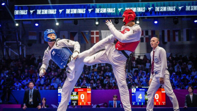 ‘랭킹 1위도 잡았는데’ 아쉬워라… 태권도 서건우, 세계선수권 동메달