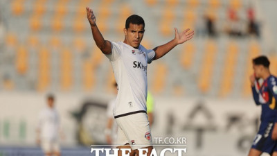 프로축구 ‘멀티골’?유리 조나탄(제주), ‘하나은행?K리그1 2025’ 34라운드?MVP