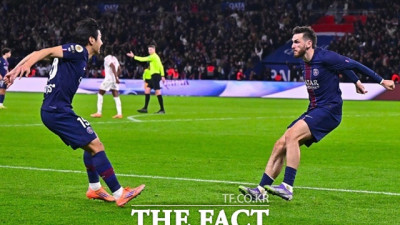 이강인 교체 24분 '존재감', 흐비차-하무스 극장골 견인...PSG 1-0 勝