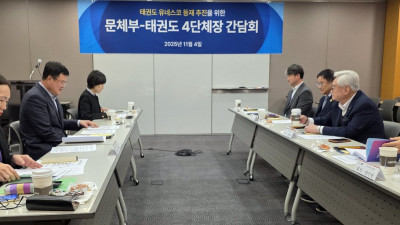 문체부, 태권도 유네스코 등재 추진 … 4개 대표 기관장과 현안 논의