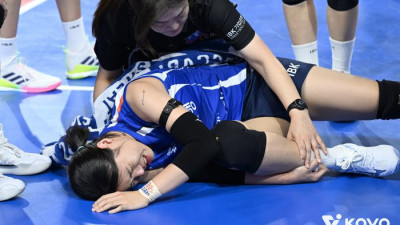 이소영 이어 또 ‘부상 악령’ 기업은행 초비상, 김하경 발목 염좌+인대 부분 파열 진단…2R 위기 직면