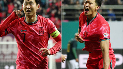 손흥민 환상 프리킥+조규성 복귀골, 홍명보호 볼리비아에 '2-0 승리' [TF사진관]