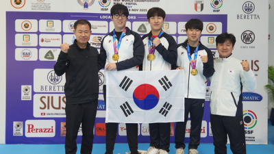 한국 사격, 25m 남 스탠다드 권총에서 금·은 메달 동시 획득