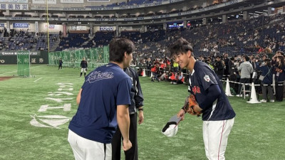 ‘이게 동업자 정신’ 이호성, 사구 기록한 니시카와에 찾았다…“사과하고 싶었다” 훈훈 [SS도쿄in]