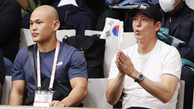 장애인유도협회 홍보대사 이정진, 데플림픽 유도장 찾아 응원