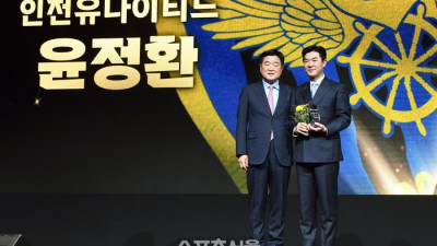 [포토]K리그 대상 시상식, 감독상 받는 인천 윤정환 감독