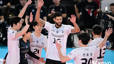 35득점에 공격 성공률 70.83% 레오 못 막는다…현대캐피탈, 삼성화재에 ‘8연패’ 안기고 ‘3연승’ 질주