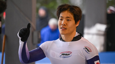 다시, 달린다…스켈레톤 정승기, 월드컵 3차 대회서 시즌 첫 메달