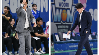 순위표 뒤바꾼 삼성생명-우리은행… 하상윤 감독 “강한 의지 돋보여” 위성우 감독 “잘 추스르겠다”