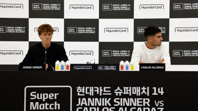 알카라스와 신네르, ‘방한’ 현대카드 슈퍼매치, 170만 파운드 수령…호주오픈 ‘우승’ 상금 200만 파운드와 비슷한 규모