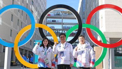 동계올림픽 D-1, 정부 대표로 선수단 격려하는 최휘영 문체부 장관 [한강로 사진관]