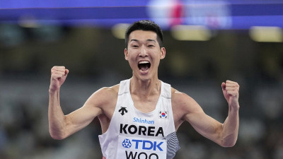 ‘스마일 점퍼’ 높이뛰기 우상혁, 시즌 첫 대회서 입상 실패…4위 기록