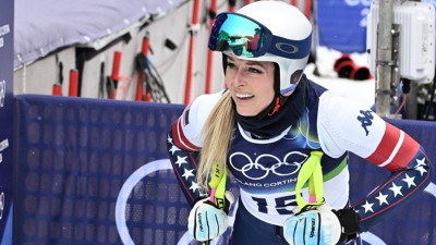 ‘부상 투혼’ 린지 본… 스키연습 주행 ‘깜짝 3위’ [밀라노 동계올림픽]