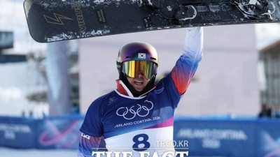 [동계올림픽] 김상겸, 스노보드 깜짝 '銀'…韓 올림픽 400번째 메달