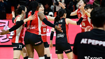 최근 4경기 3승 1패, 페퍼저축은행 막판 스퍼트…최다승·최다승점 임박, 실낱같은 봄 배구 희망도 ing