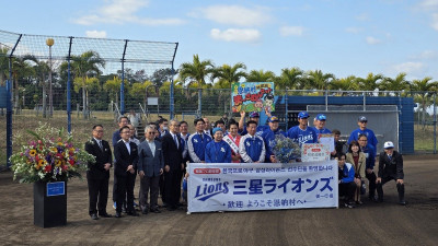 “올 시즌 우승 기원” 올해도 삼성이 찾은 온나손, 환영회 열렸다
