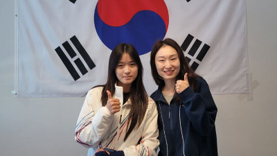 최가온, 쇼트트랙 최민정에 '금빛 기운' 전달