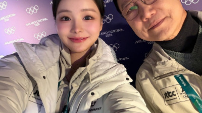 [단독] “43살 차이밖에 안 납니다”…배기완·임은수, 밀라노 달구는 ‘부녀 케미’ [밀라노 현지 연결]