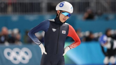 정재원·박지우 매스스타트 메달 실패…빙속 24년만에 올림픽 노메달