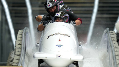 ‘韓 선수단 피날레’ 장식한 봅슬레이 남자 4인승 김진수팀, 최종 8위