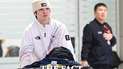 피겨 차준환, 밝은 모습으로 귀국 당분간 회복 할게요 [TF사진관]