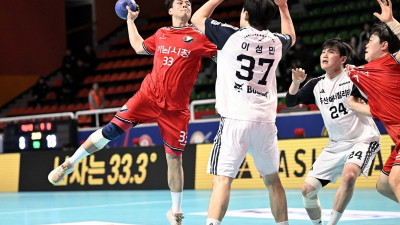 돌아온 두산, 하남시청 꺾고 3연패 탈출하며 3위 추격