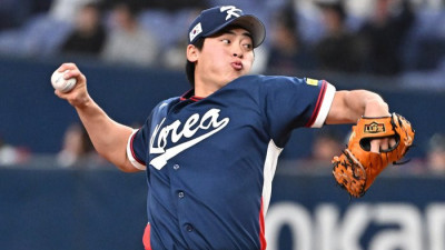 [포토]조병헌, 오릭스와의 연습경기 등판