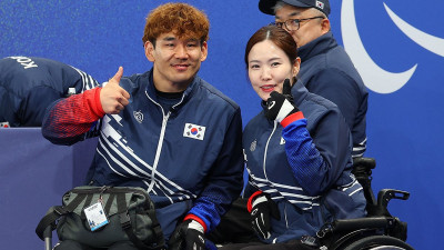 ‘찰떡 궁합’ 백혜진·이용석조 4강 안착